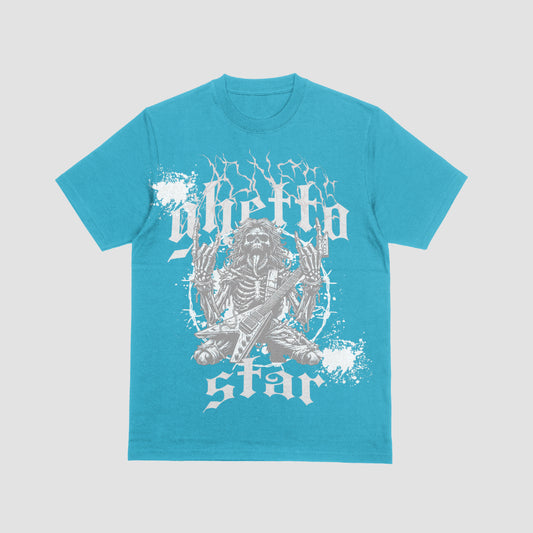 Ghetto Star baby blue tee
